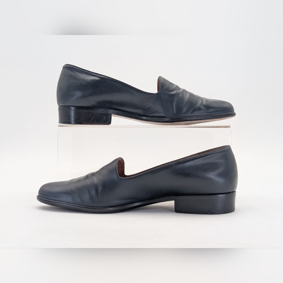 COACH Made In Italy Women's Size 6M Classic Navy Genuine Smooth Leather Loafers - Picture 10 of 17